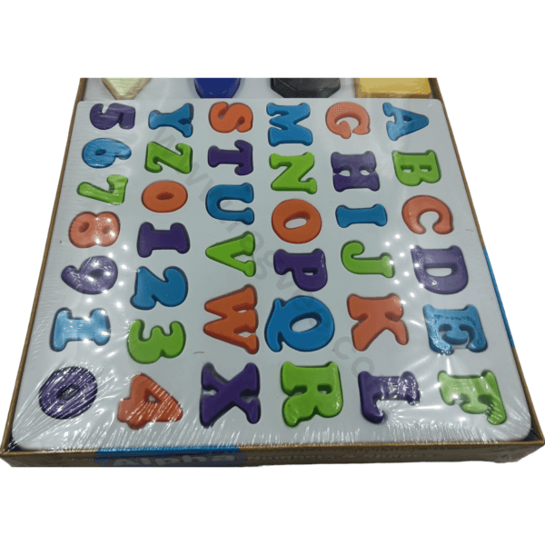 Ragvee Alphabet Puzzles Numbers Count Board Blocks Game, Colourful ABC Lower Letters/Numbers/Shapes for Kids Toddlers Preschool Early Learning Educational Toys - Image 4
