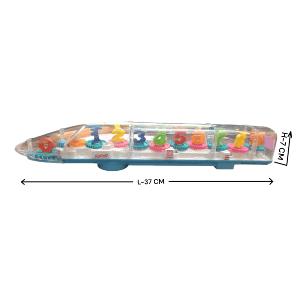 Ragvee Transparent Concept Bullet Train Toy for Kids, Electric Mechanical Gear Race Musical Train, 3D Bullet Train Toy with 360 Degree Rotation Educational Toys ( Multi Color). - Image 8