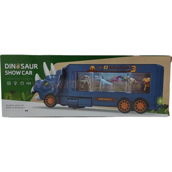 Dinosaur Show Jurassic Car Universal Wheel- Controlled Lighting and Sound Triceratops Scroll to Show All Kinds of Dinosaurs (Multicolour) - Image 6