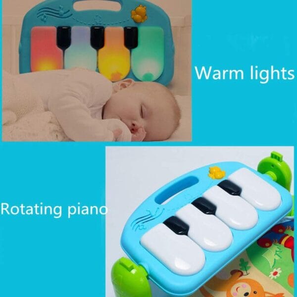 Piano Play Gym for Babies | Play Mat for Babies 0 to 3 Years | Hanging Toy, Interactive Lights, & Engaging Tunes Musical Mat for Kids - Image 4