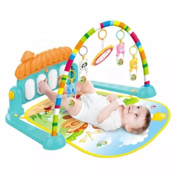 Piano Play Gym for Babies | Play Mat for Babies 0 to 3 Years | Hanging Toy, Interactive Lights, & Engaging Tunes Musical Mat for Kids