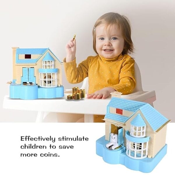 Puppy House Coins Bank Blue |Classic Puppy House Toy - Image 3