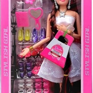 Doll for girls long hair stylish girl angle doll set for kids pack 1  (Multicolor)