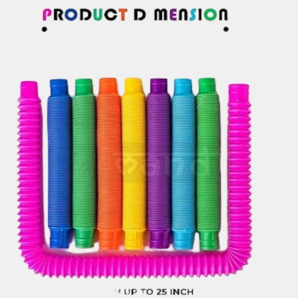 Pipe Pop it Fidget Pipe Tube Toy Multicolor Rattle pipe game Rattle  (Multicolor) - Image 2