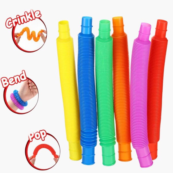 Pipe Pop it Fidget Pipe Tube Toy Multicolor Rattle pipe game Rattle  (Multicolor) - Image 3