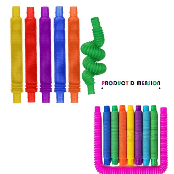 Pipe Pop it Fidget Pipe Tube Toy Multicolor Rattle pipe game Rattle  (Multicolor) - Image 4