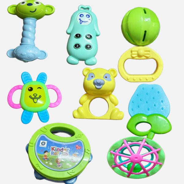 Toys 8 PCS Baby Toys 0-3-6-12-18 Months Baby kids toy rattle Rattle  (Multicolor) - Image 3